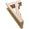Ekena Millwork 5 1/2-in W x 12-in D x 24-in H Balboa Block Rough Cedar Woodgrain TimberThane Outlooker, Primed Tan OUTUR055X12X24BOA44RCPR - alternate 4